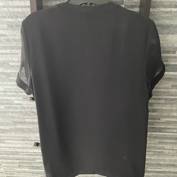 Calvin Klein Faux Leather Top - Picture 11 of 14